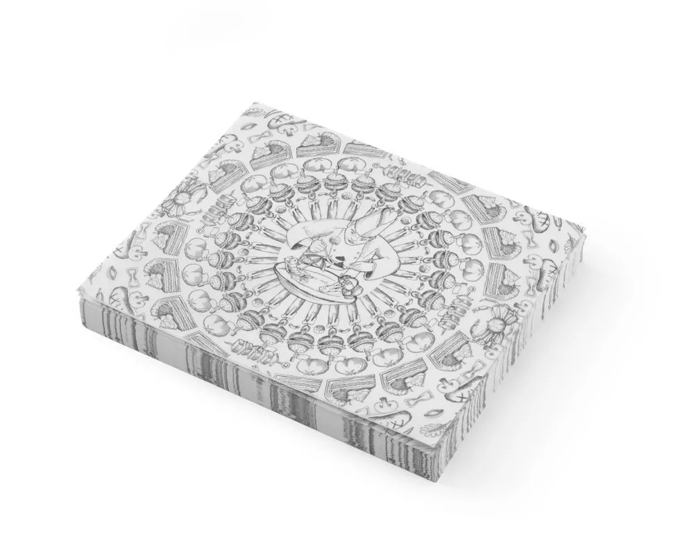 Papel Vegetal com Estampa Fast Food - 200 x 250 mm - 500 Unidades