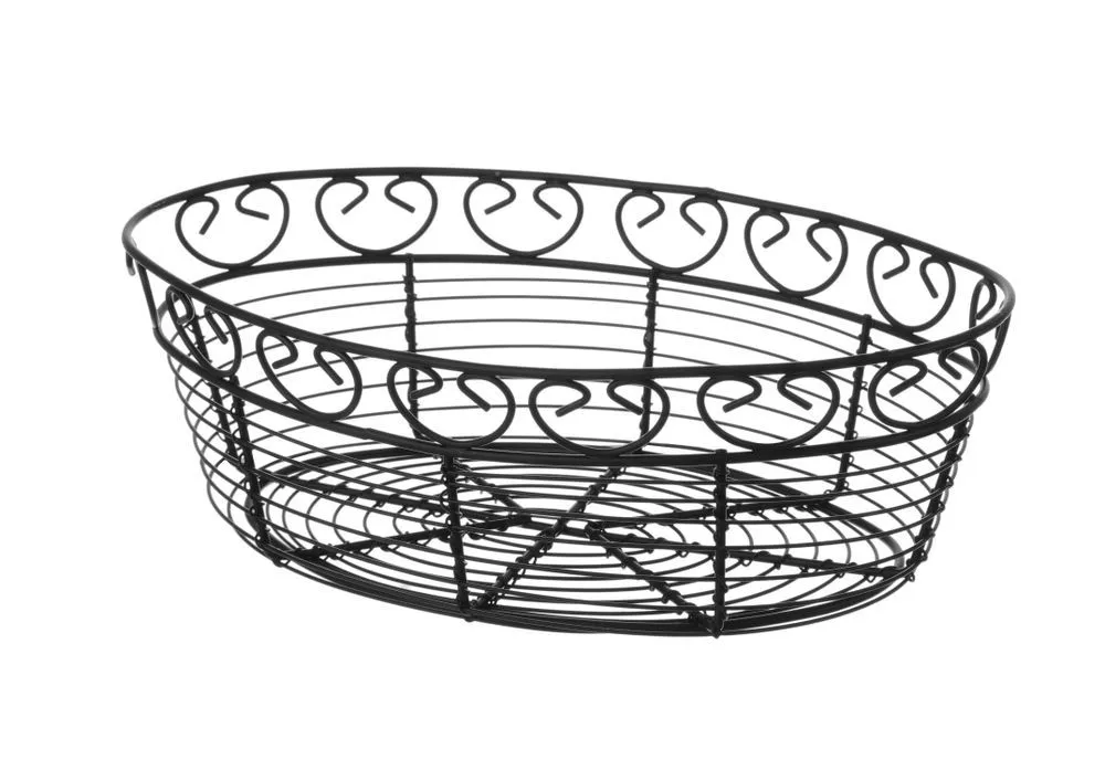 Cesto de Decoração Oval em Fio - 255 x 160 mm