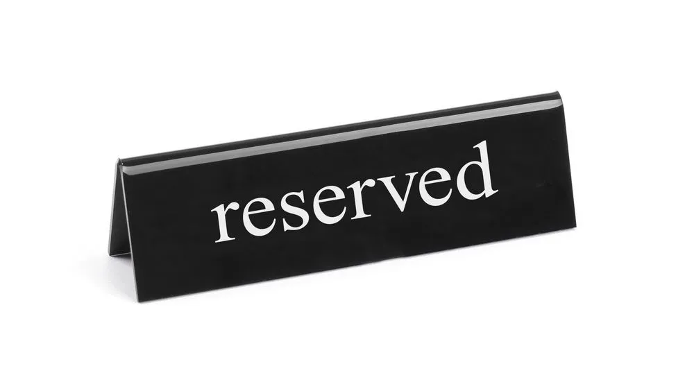 Cavalete de mesa "reservado"