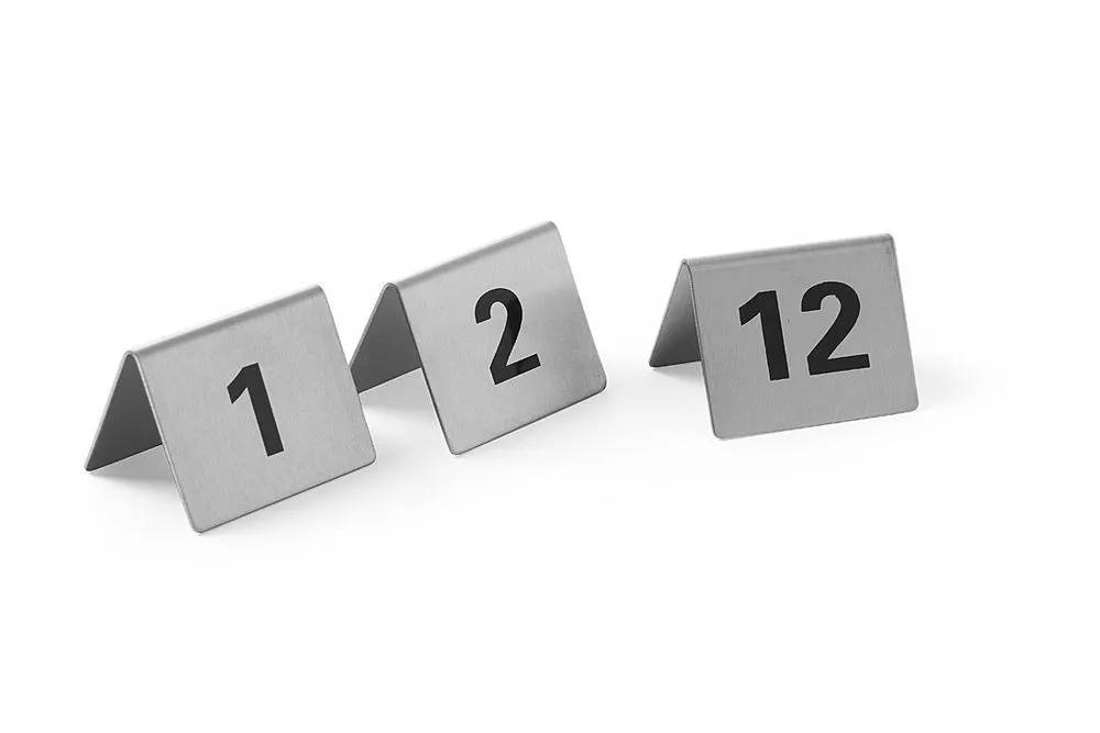 Conjunto de 12 Cavalete de Mesa Numerados de 1 a 12
