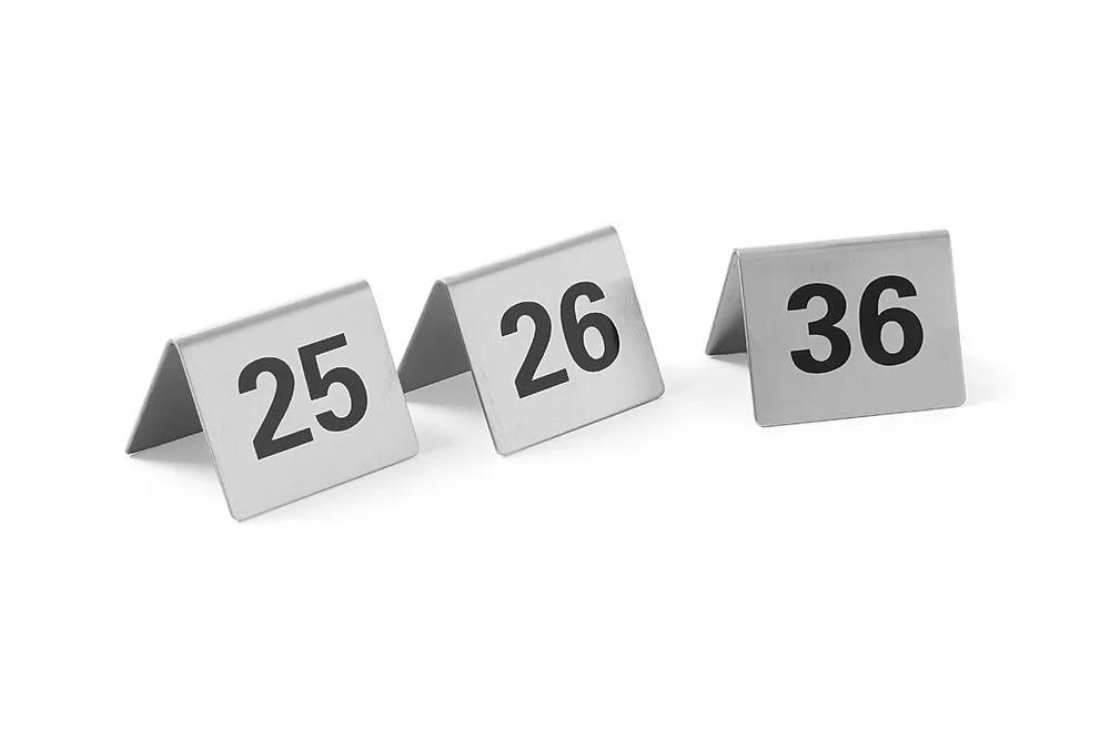 Conjunto de 12 Cavalete de Mesa Numerados de 25 a 36