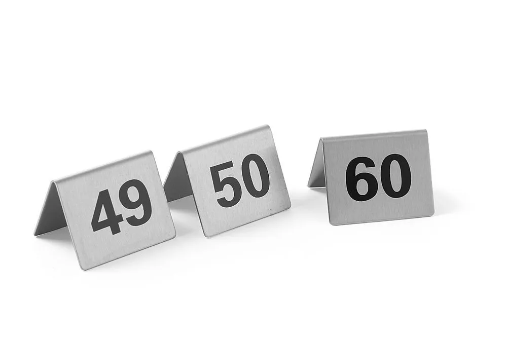 Conjunto de 12 Cavalete de Mesa Numerados de 49 a 60