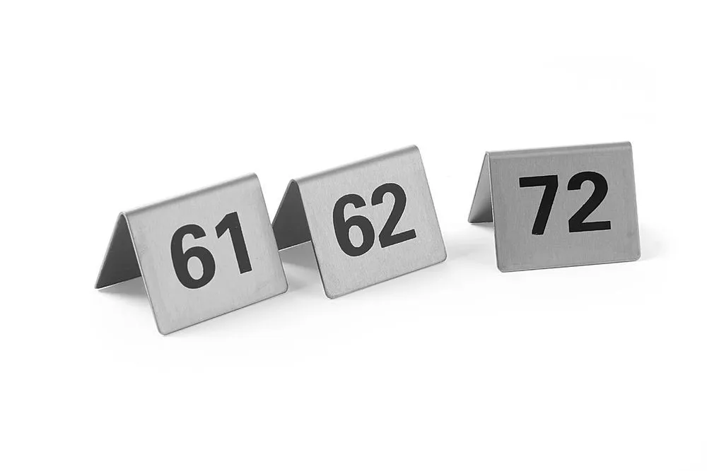 Conjunto de 12 Cavalete de Mesa Numerados de 61 a 72