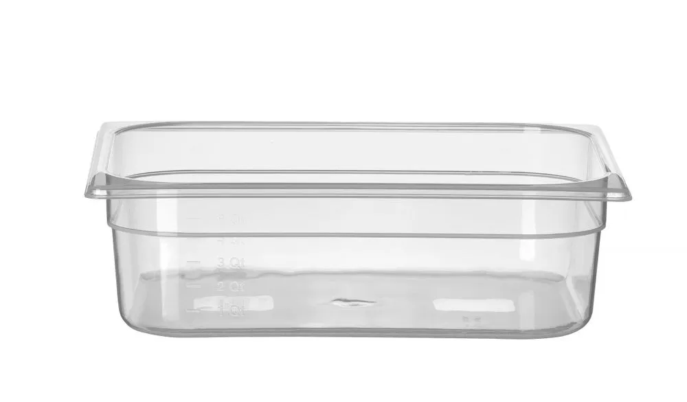 Bandeja Gastronorm GN 1/2 Graduada em Polipropileno - Profundidade 100 mm - 6,5 L
