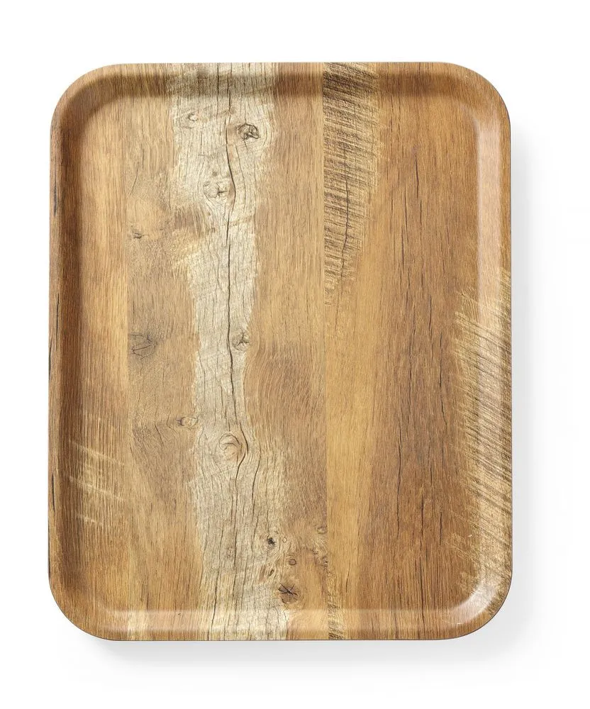 Tabuleiro de Serviço em Melamina Impresso Madeira - 430 x 330 mm