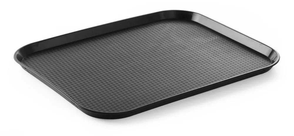 Tabuleiro Retangular FastFood - Grande Modelo 450 x 350 mm - Preto