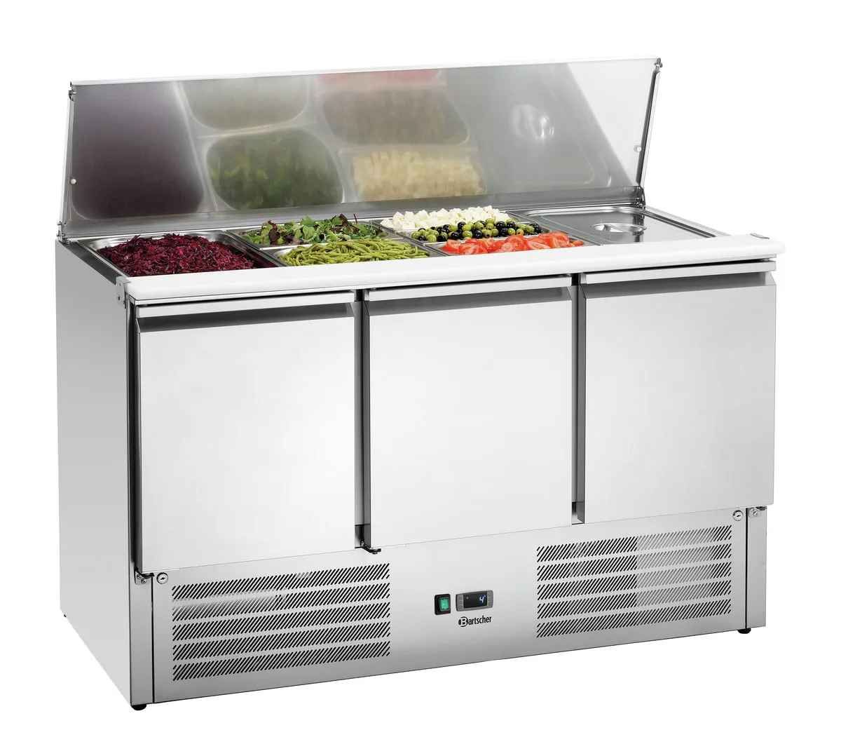 Saladette Refrigerada - 4 Cubas 1/1 GN - 3 Portas