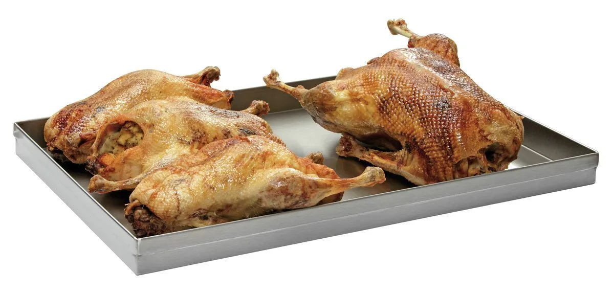 Tabuleiro de forno em aço inoxidável 600 x 400 mm