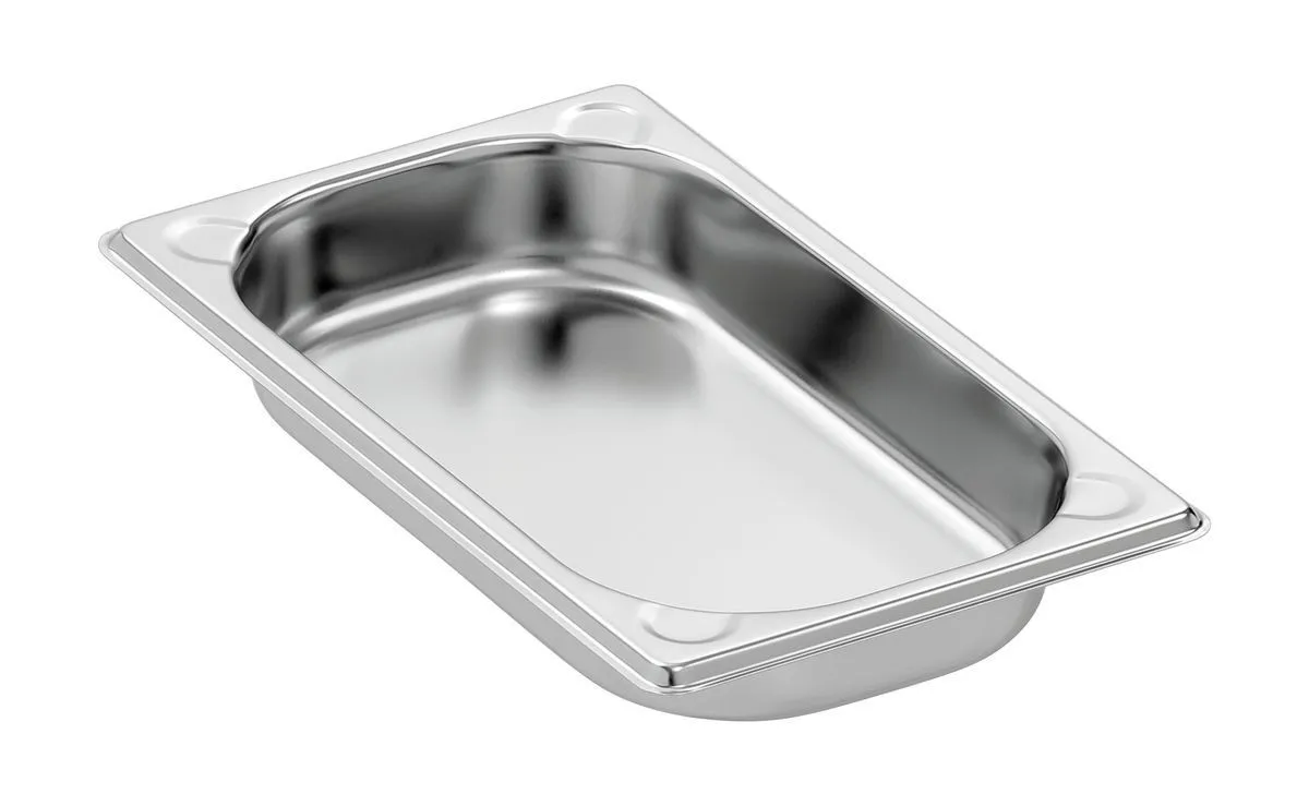 Bandeja Gastronorm GN 1/4 em Aço Inoxidável - Profundidade 40 mm - 1,6 L