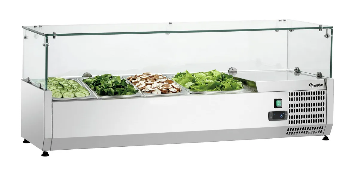 Saladeira de bancada - 3 x GN 1/3 + 1 x GN 1/2