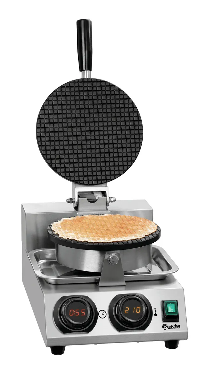 Máquina de Waffles Cone em Aço Inoxidável - 1000 W