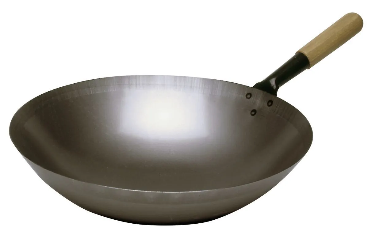 Frigideira Funda Wok em Aço - 360 mm