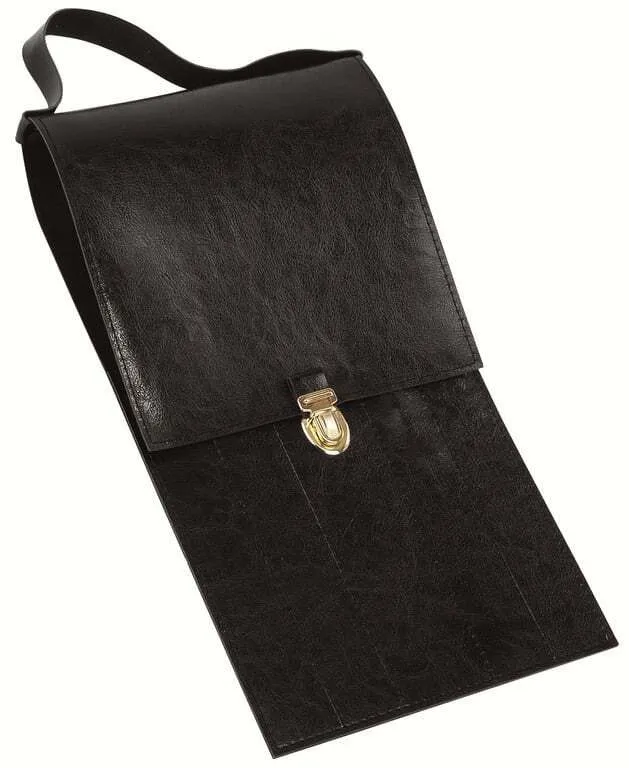 Necessaire de serviço em couro sintético para 5 facas vazio