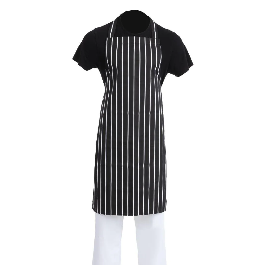 Avental de Cozinha Listrado Preto e Branco - 970 x 760 mm