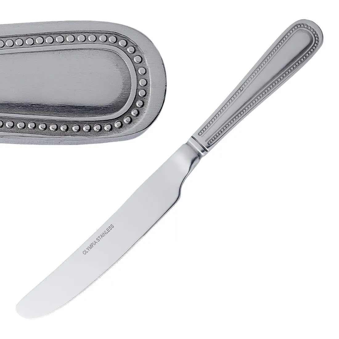 Faca de Mesa Bead com Cabo Sólido - Conjunto de 12