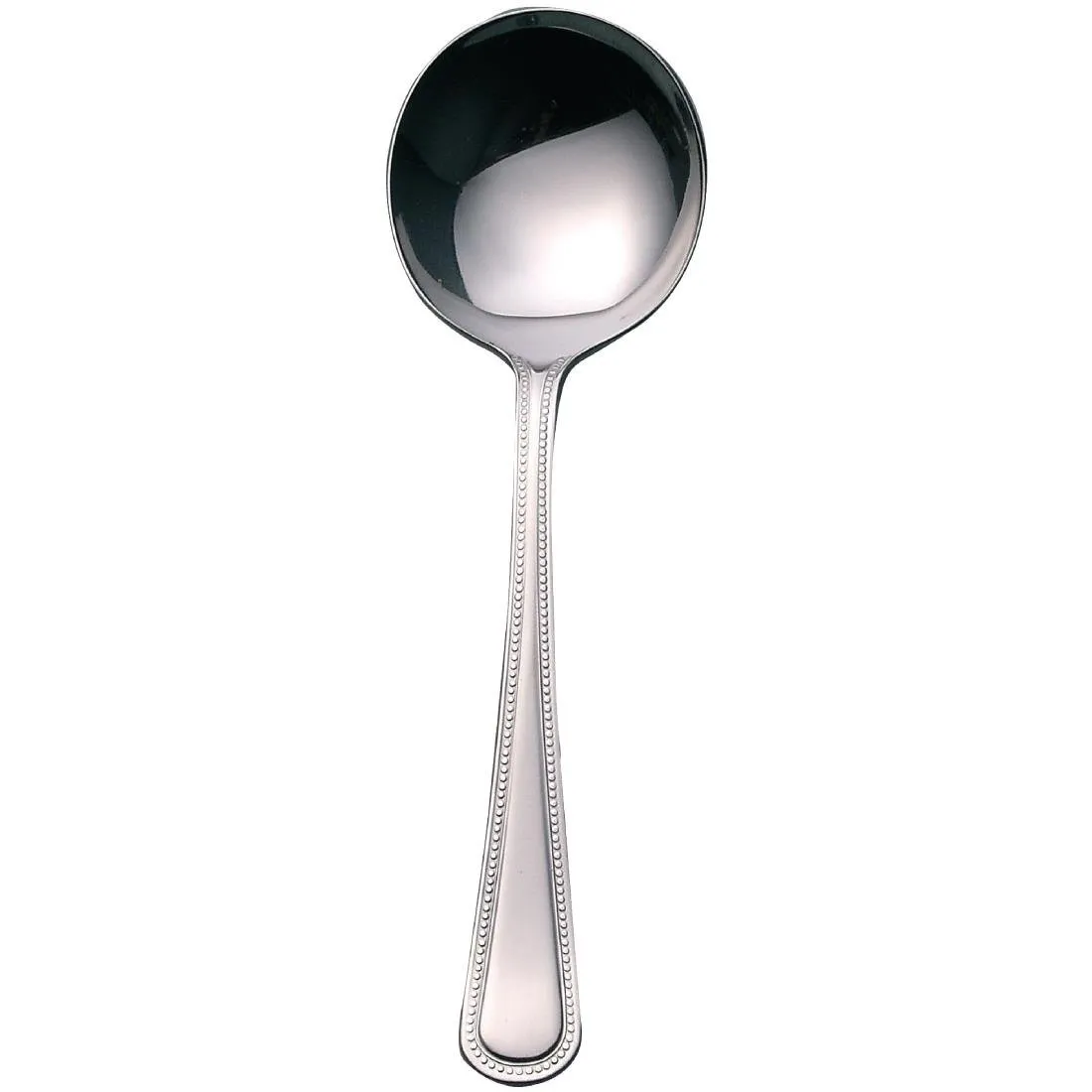 Colher de sopa redonda Bead em inox - Conjunto de 12
