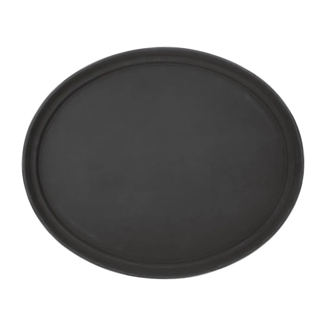 Tabuleiro Oval de Plástico Antiderrapante - 685 x 560 mm