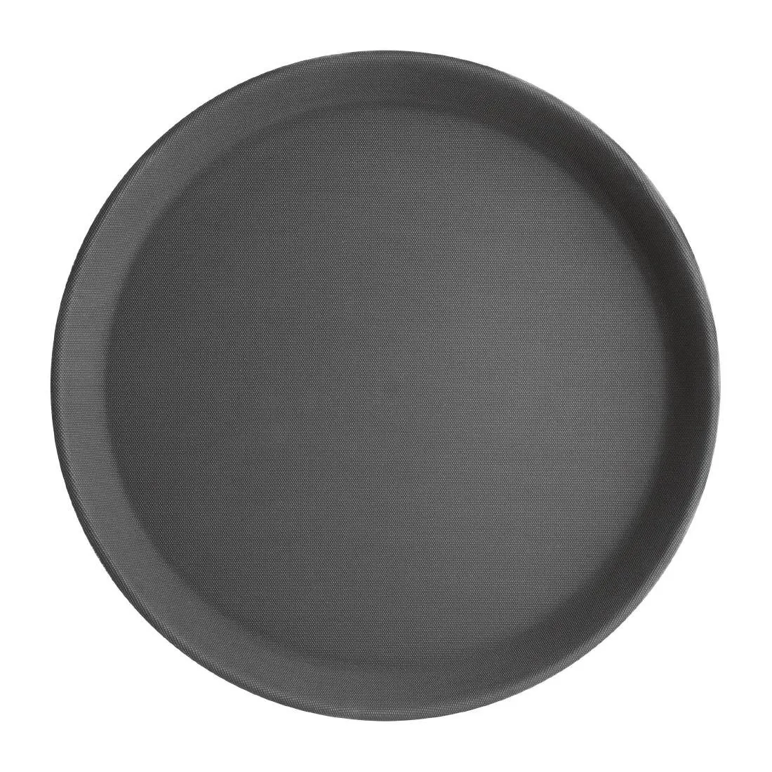 Tabuleiro Redondo Preto Antiderrapante - 406 mm de Diâmetro
