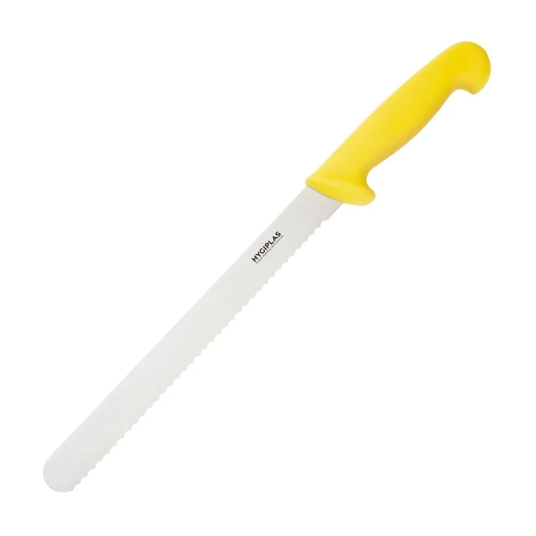 Faca de corte amarela lâmina serrilhada 25,5 cm