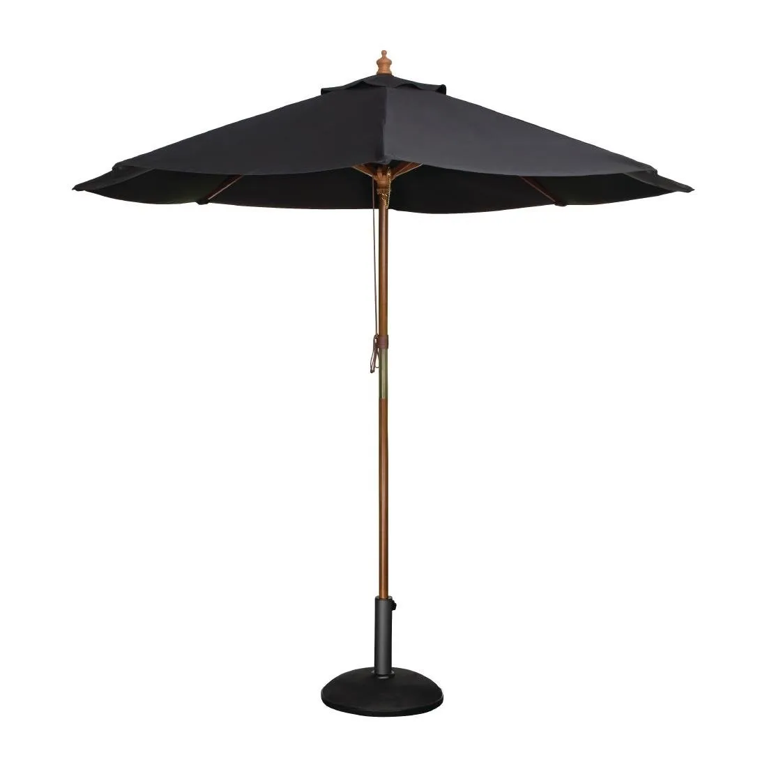 Guarda-sol preto redondo - Ø 2,5 m