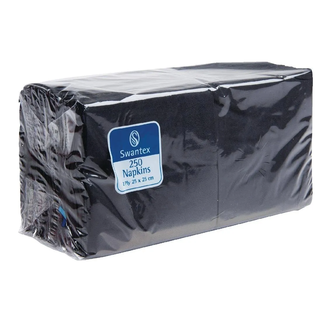 Guardanapos de Coquetel Pretos 2 Dobras - 250 x 250 mm - Pacote com 2000