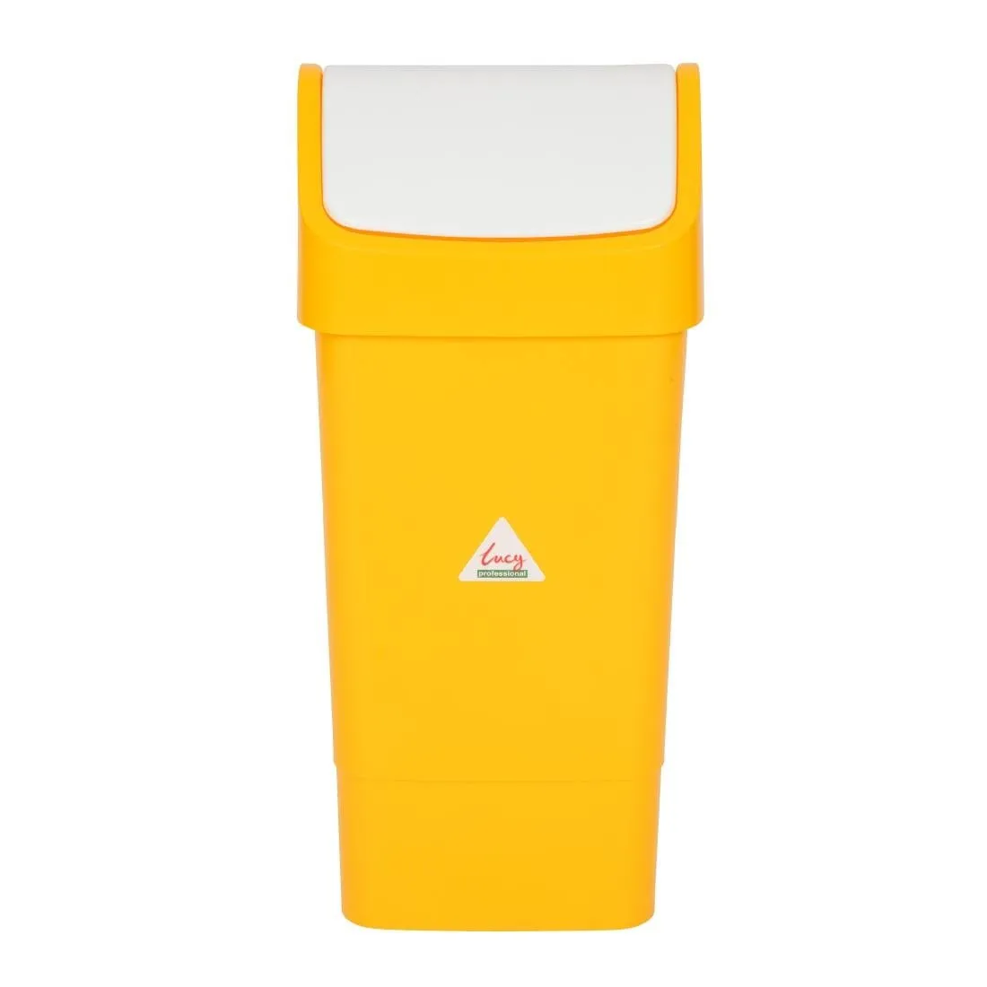 Caixote do lixo amarelo em polipropileno com tampa basculante de 50 L