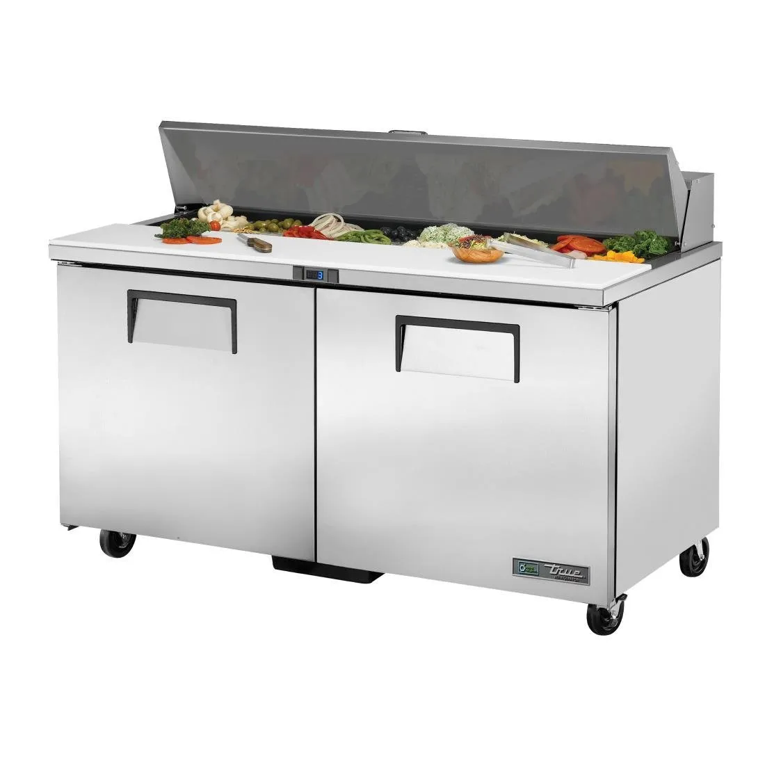 Bancada de Preparação em Aço Inox - 2 Portas - 439 L - 16 Cubas GN 1/6