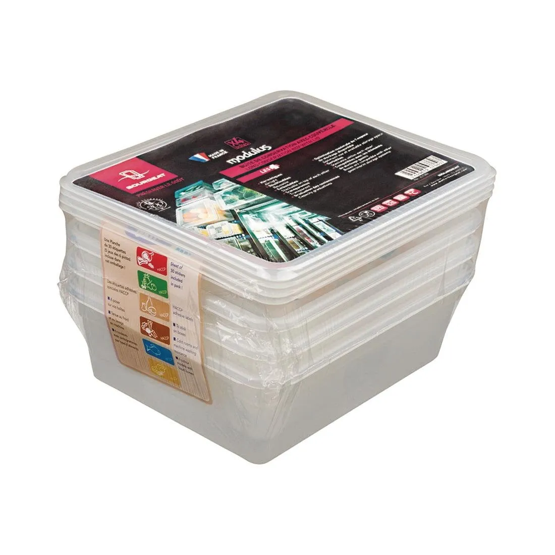 Caixa de Armazenamento GN 1/2 para Uso Intensivo - 7,5 L - Conjunto de 4