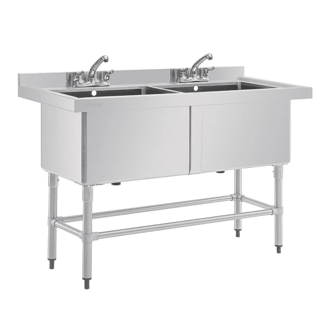 Dupla Pia Profunda com Respaldo - 2 x 100 L - 1410 x 600 mm