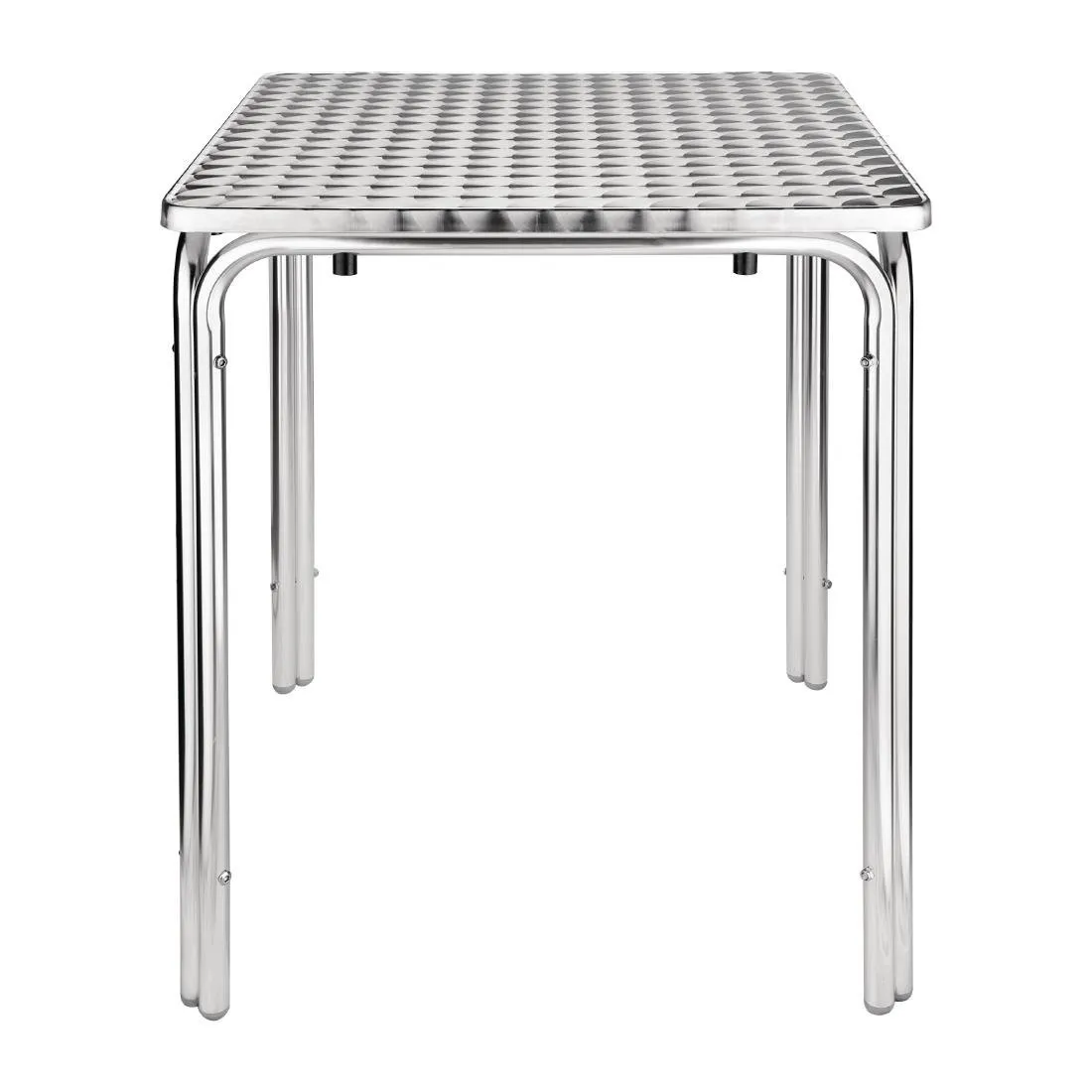Mesa Quadrada Empilhável em Aço Inoxidável - 600 x 600 mm
