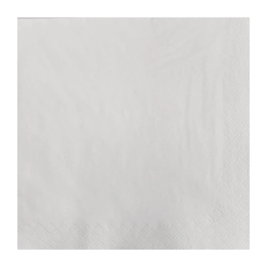 Guardanapo de mesa de papel branco - 2 dobras - 300 x 300 mm - Pacote com 1500