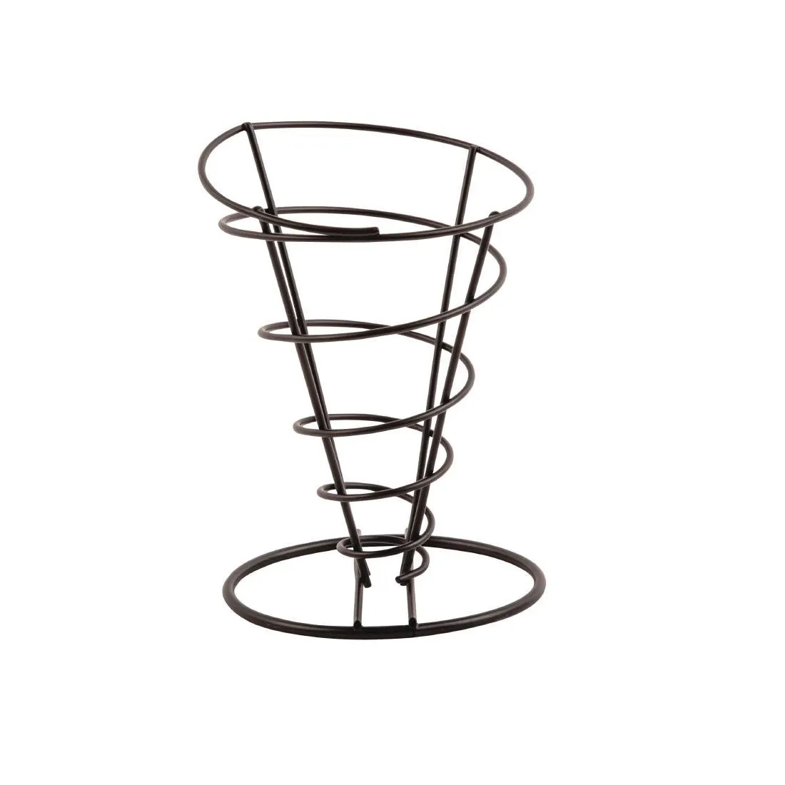 Suporte Cônico Preto para Batatas Fritas - Ø 115 mm