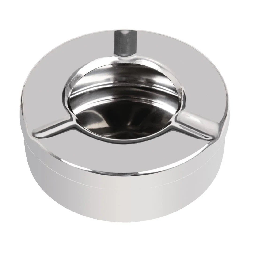Cinzeiro em Aço Inoxidável Antivento - Ø 90 mm - Conjunto de 6