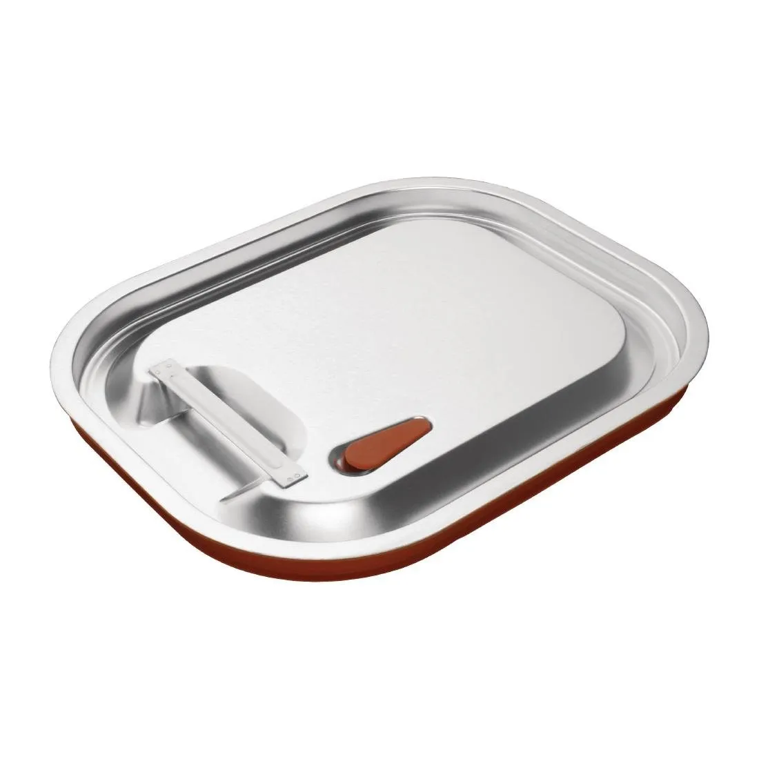 Tampa hermética em aço inoxidável e silicone para recipiente GN 1/2