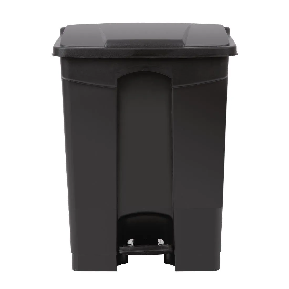 Caixote do lixo de cozinha com pedal preto - 65 L