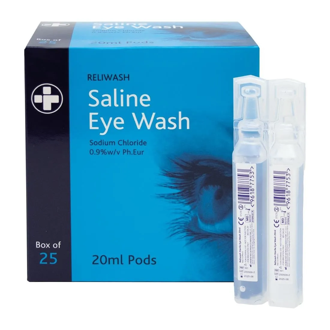 Gotas Oculares Salinas Estéreis 20 ml - Lote de 25