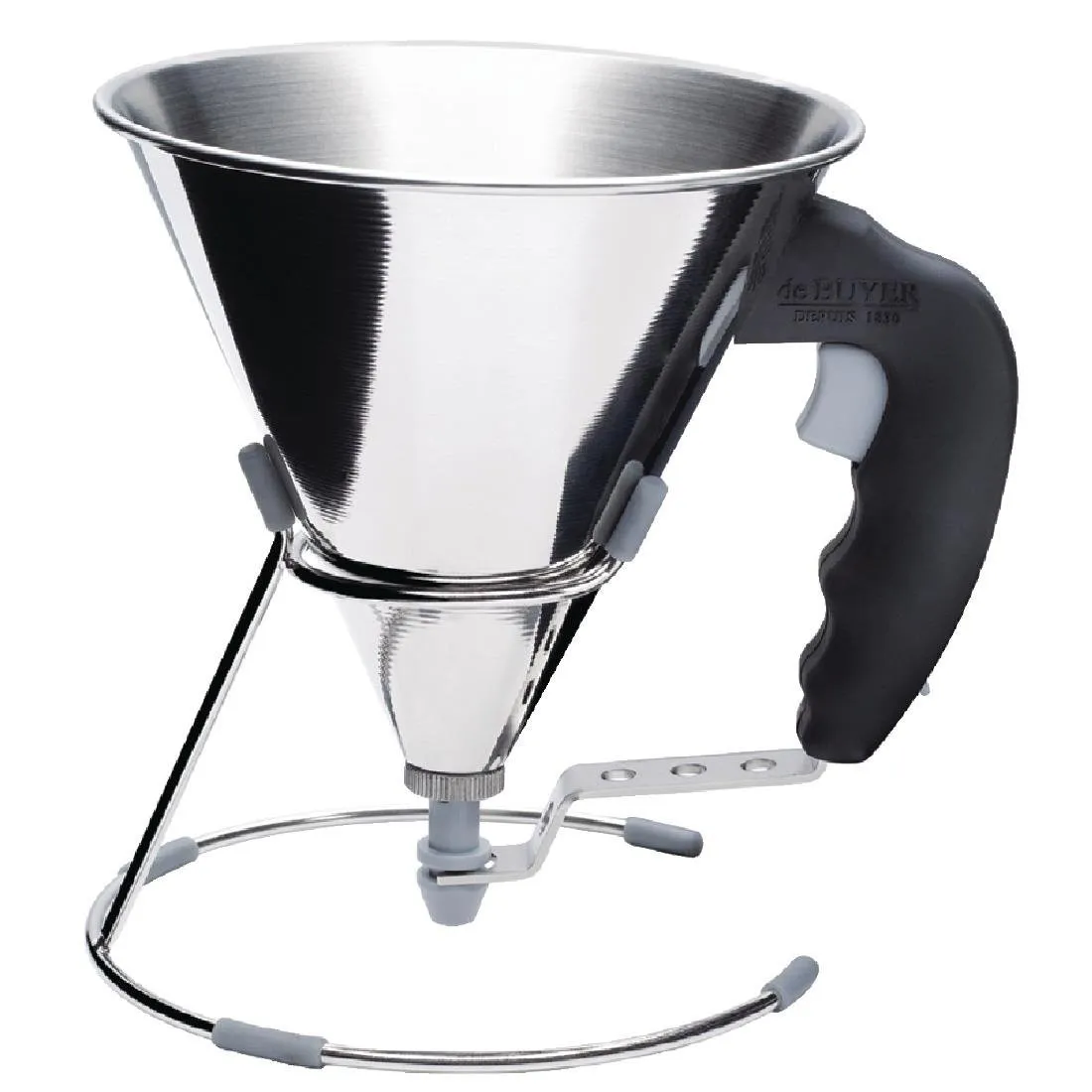 Mini Funil em Aço Inoxidável com Pistão Automático - 800ml
