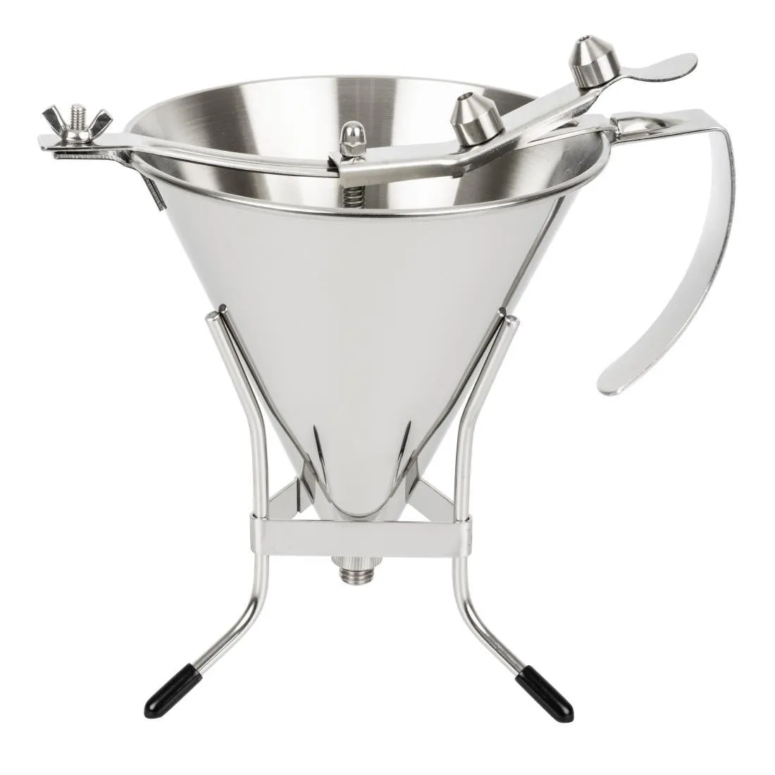 Funil de Aço Inoxidável com Pistão Automático 1,5L