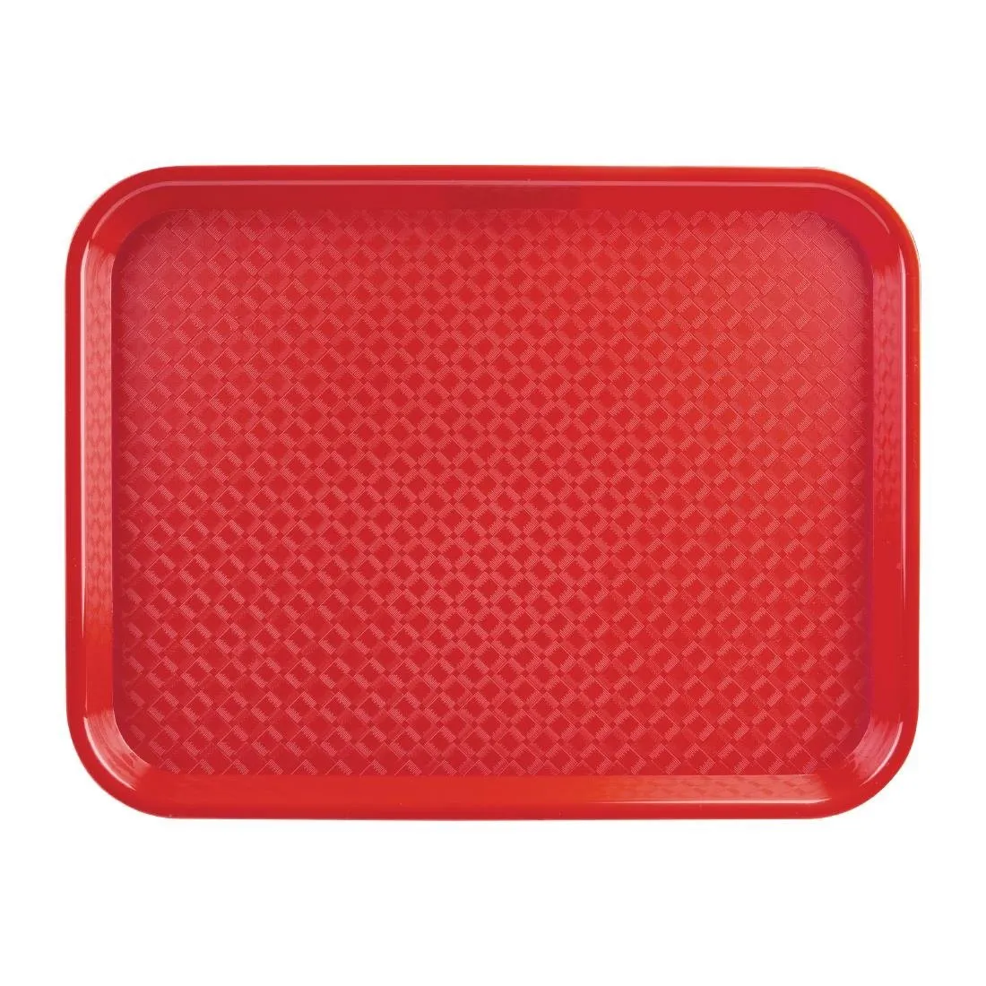 Tabuleiro de fast food em plástico vermelho