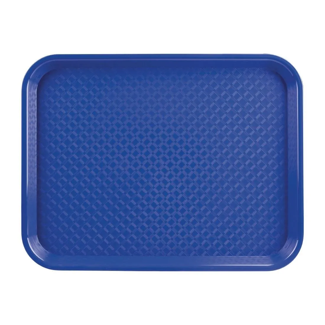 Tabuleiro de fast food em plástico azul