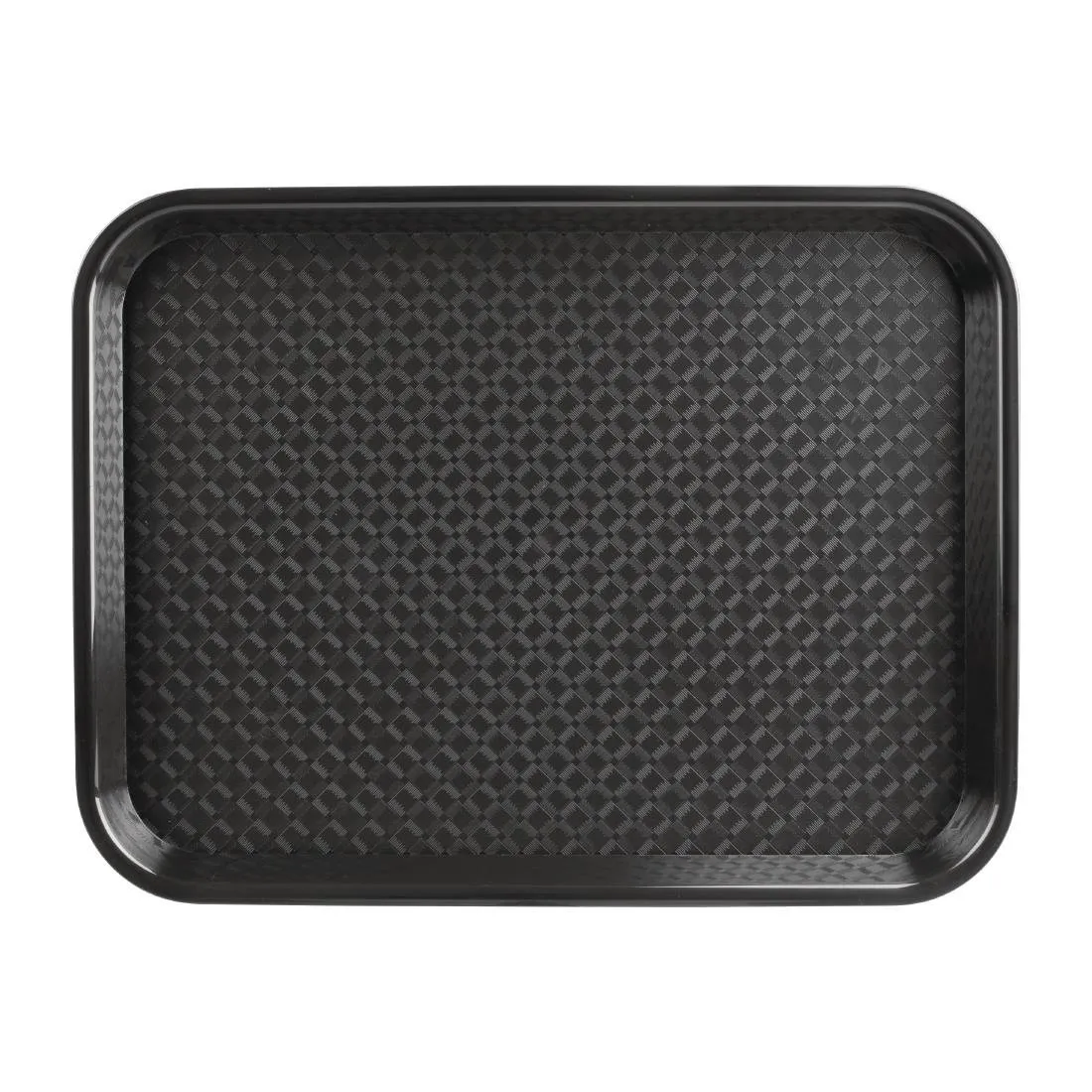Tabuleiro de fast food em plástico preto