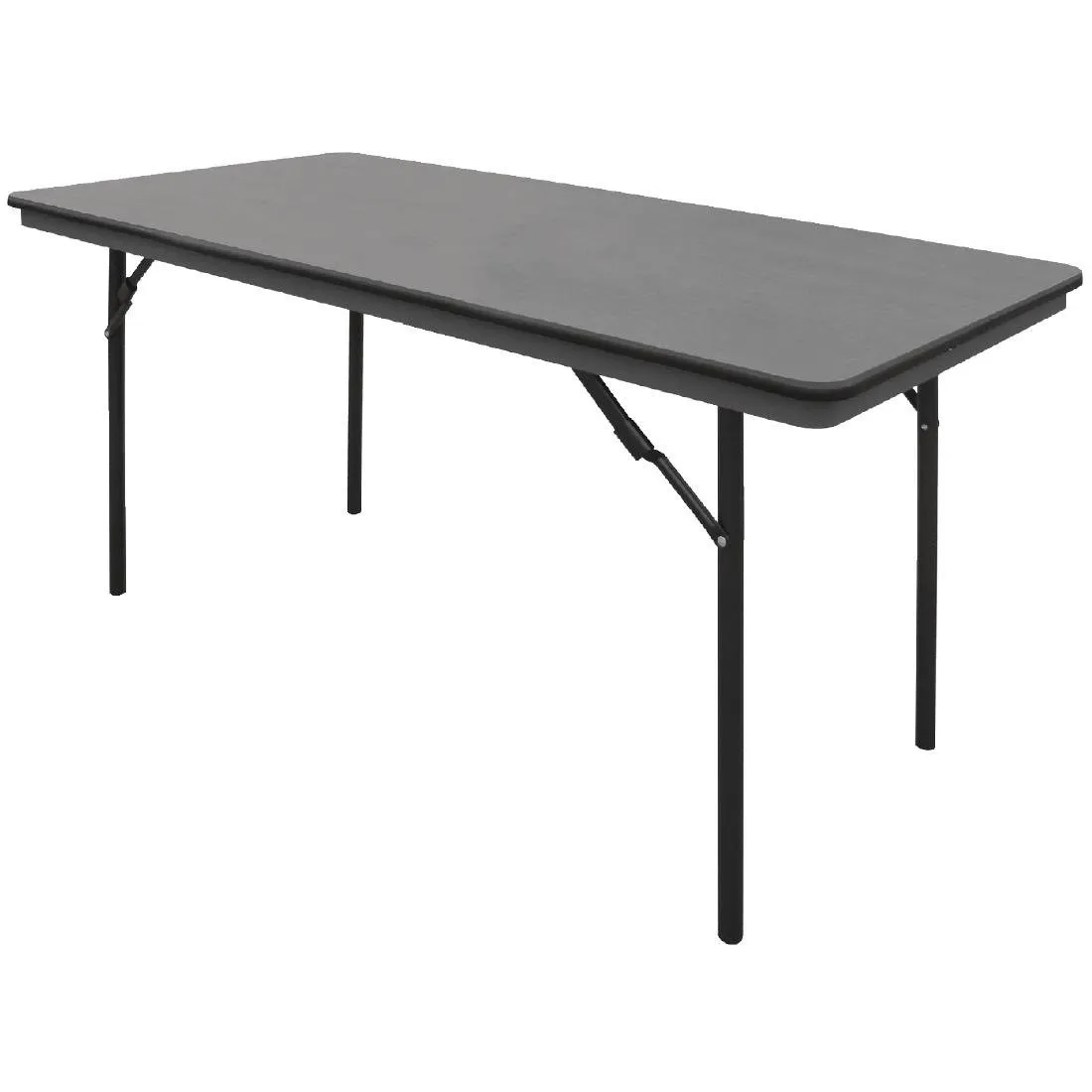 Mesa retangular dobrável cinza em ABS - 1520mm