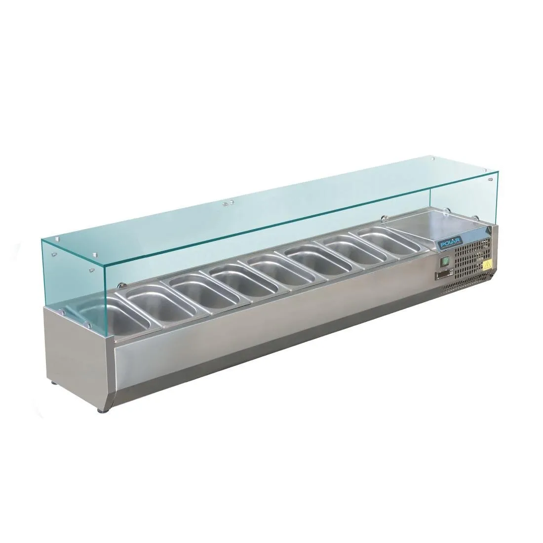 Vitrina refrigerada de ingredientes - 8 recipientes GN 1/3
