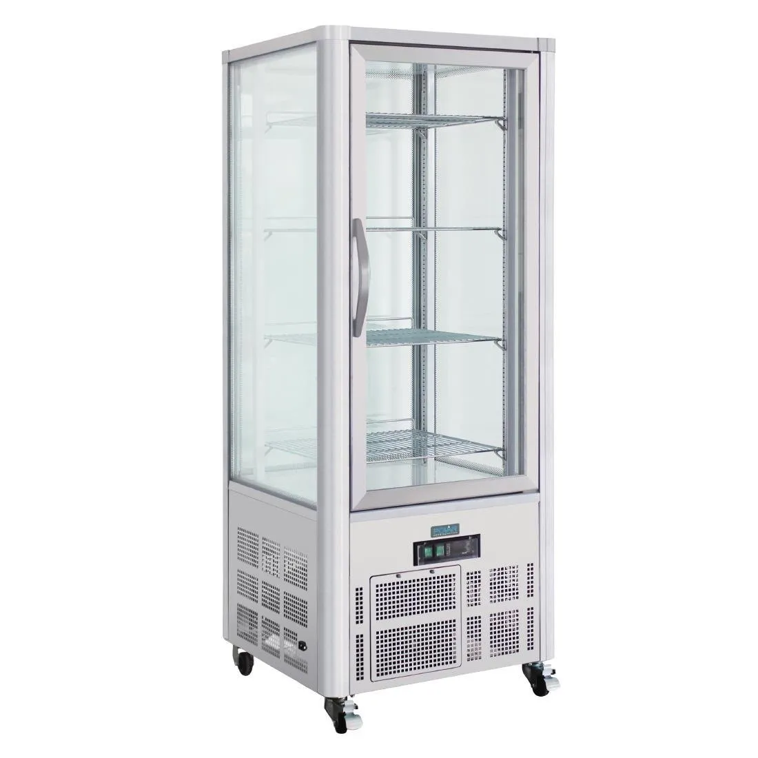 Vitrina de pastelaria em inox com 1 porta de vidro Série G - 400L