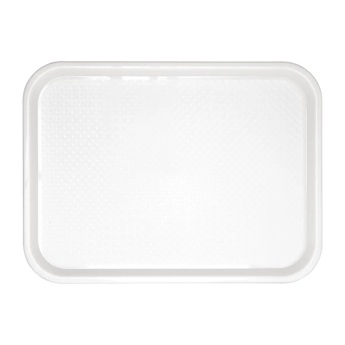 Tabuleiro de fast food em plástico branco 345 x 265mm