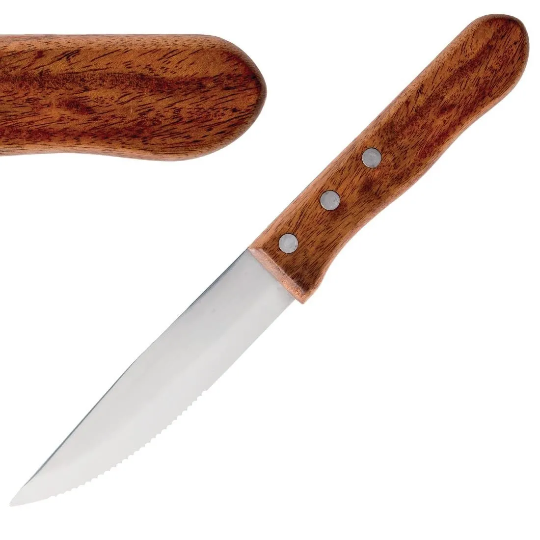 Facas de carne Jumbo com cabo de madeira de rosa - Conjunto de 12