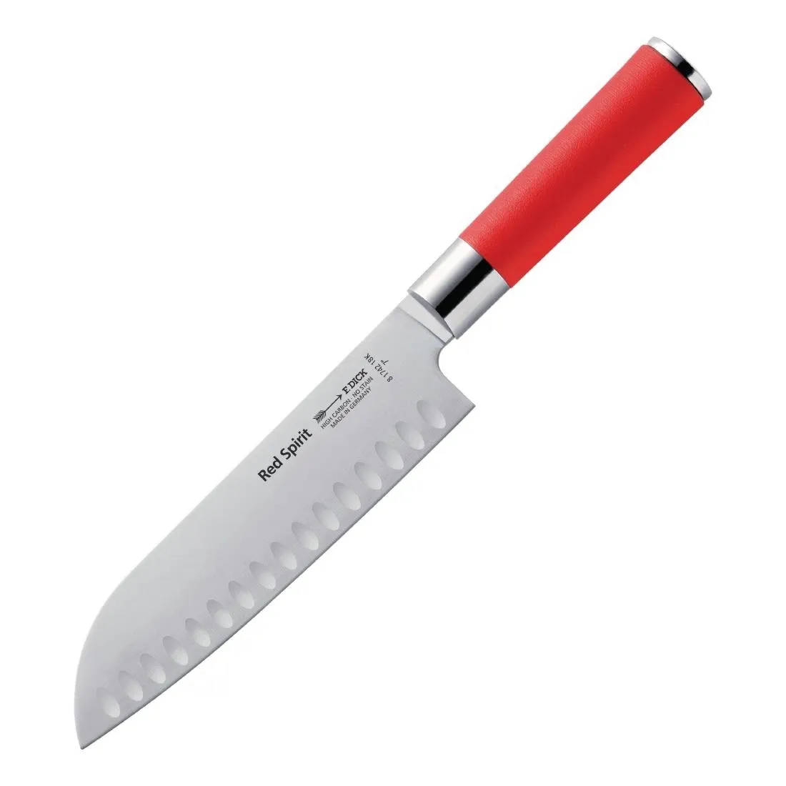 Facas Santoku Alveoladas Red Spirit - 180mm