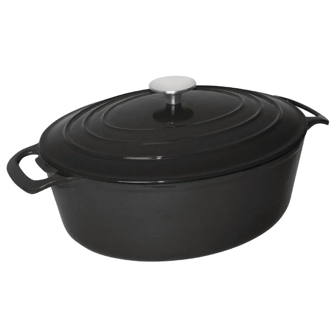 Caçarola Oval Grande Preta - 6L