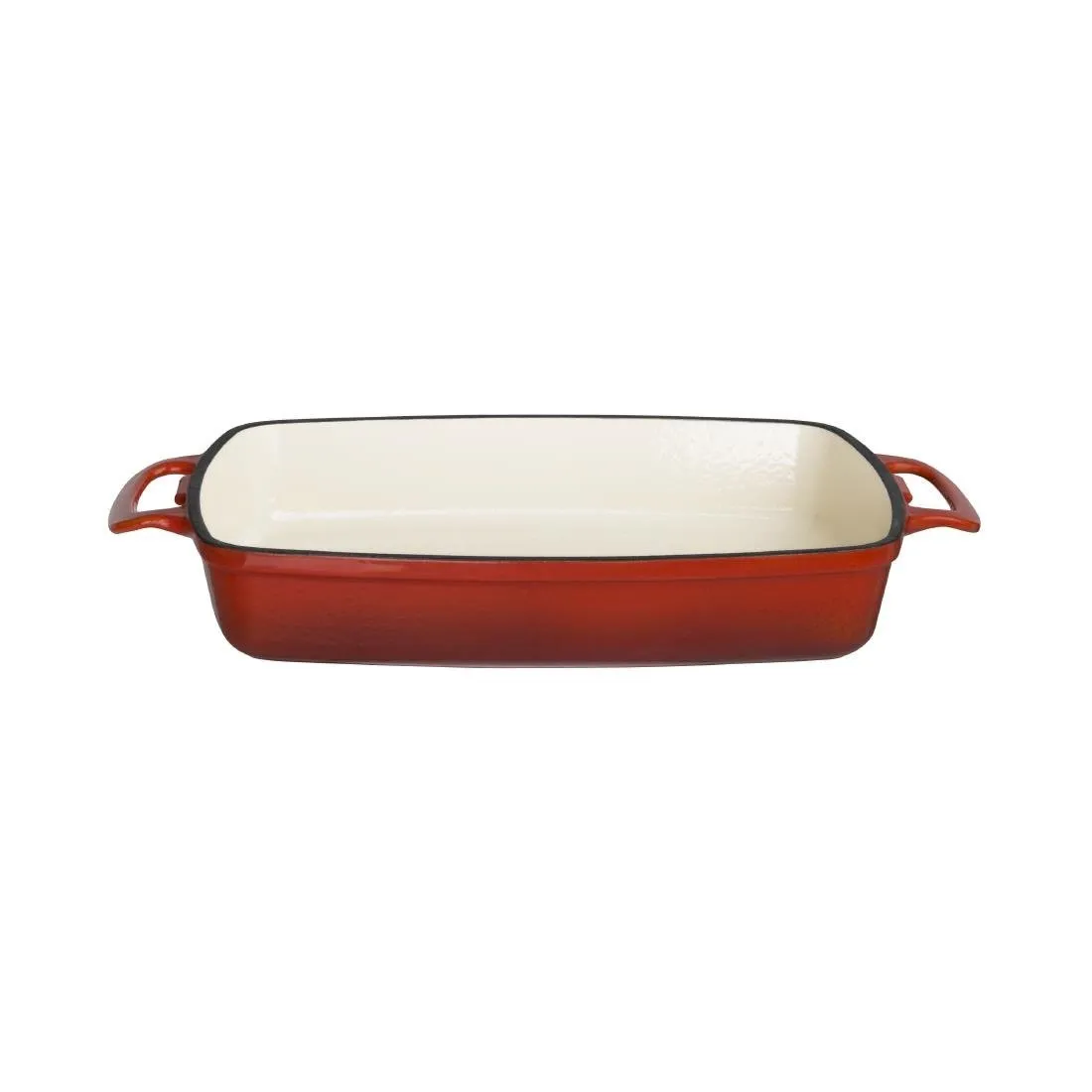 Prato de Ferro Retangular Vermelho - 2,8L