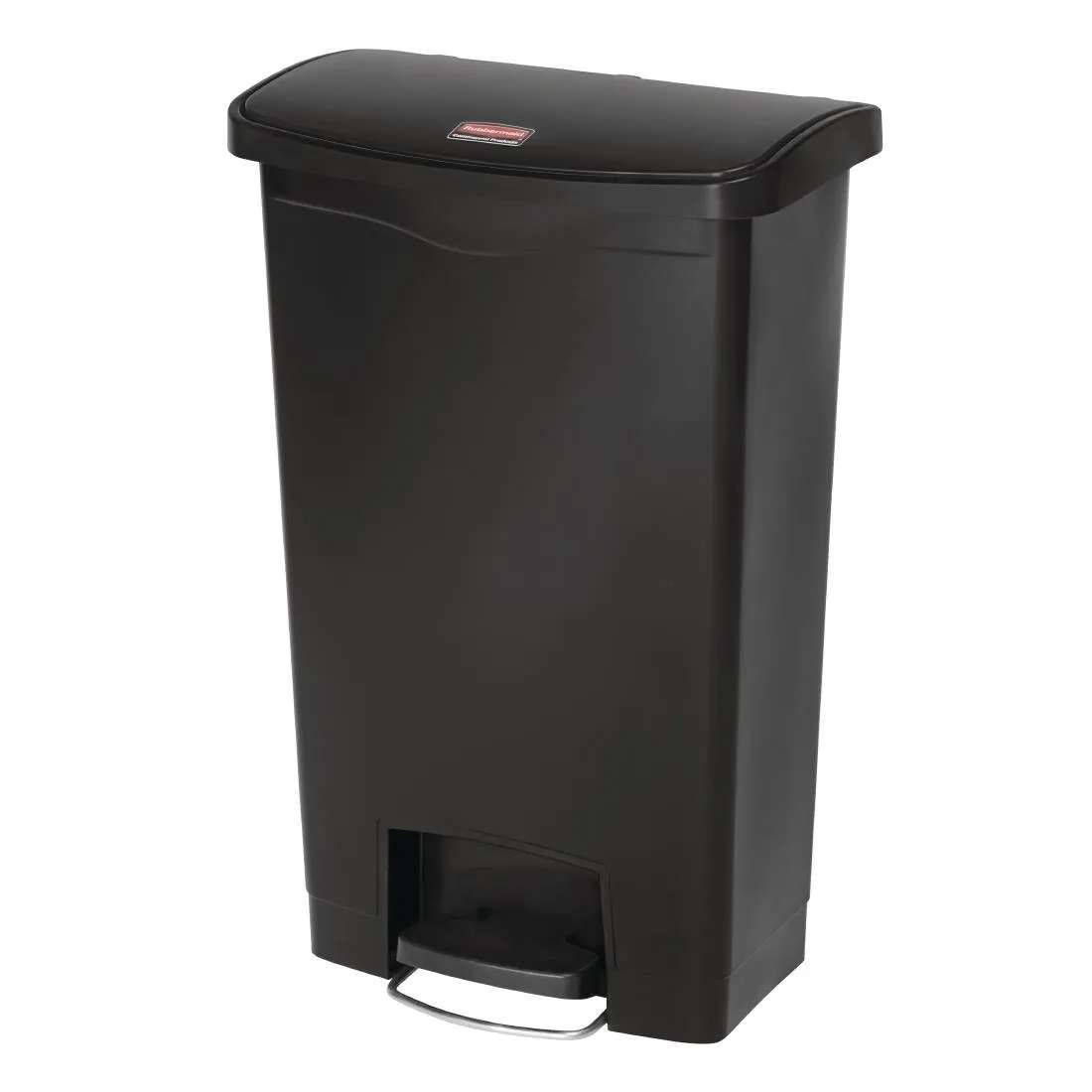 Lixeira com Pedal Frontal Slim Jim Preta - 50L